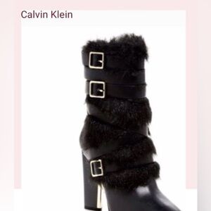 Calvin Klein Zelda Mid Calf High Heel Boot